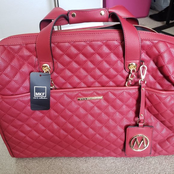 MKF Collection Lexie Vegan Leather Duffle by Mia K. RED - Picture 4 of 9